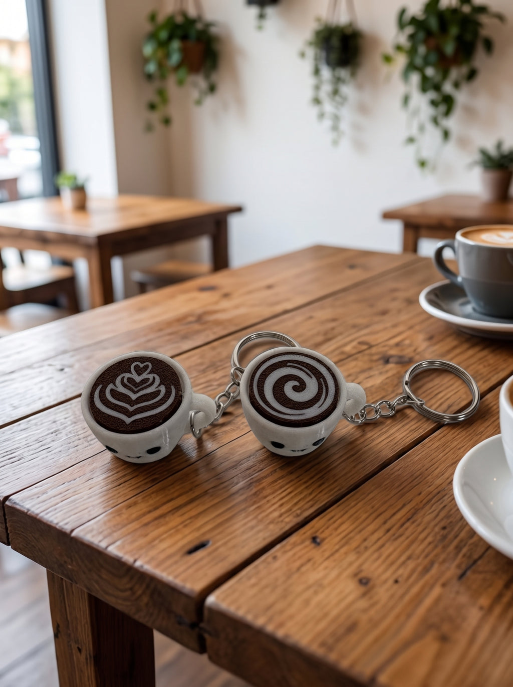 Llavero Taza de Café Kawaii 3D | Accesorio Antiestrés para Llaves y Mochila