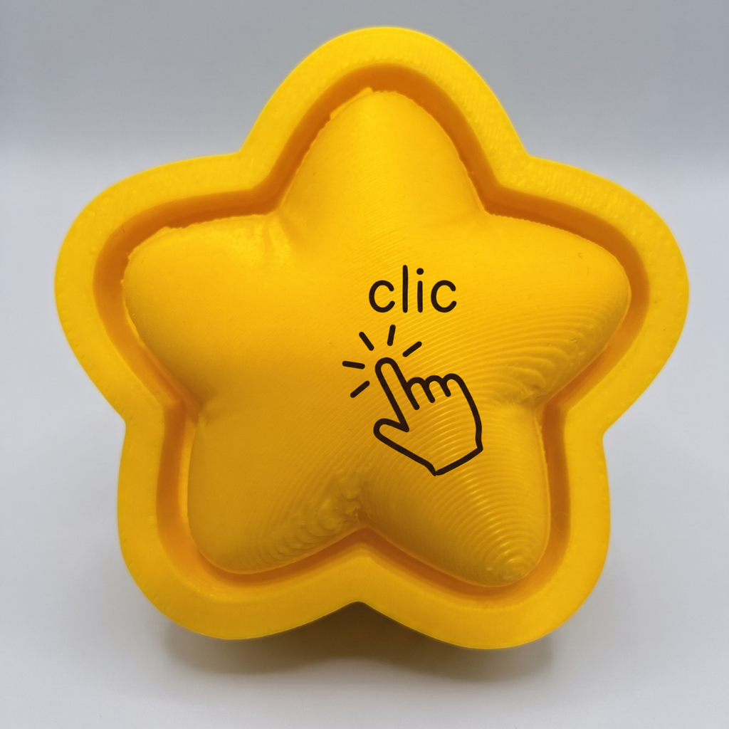 Clicker Antiestrés 3D "Estrella" | Fidget Toy Sensorial y Decorativo